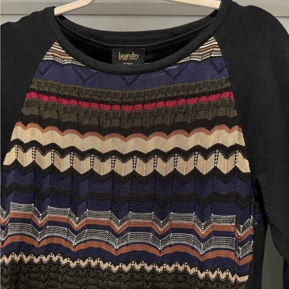 LAUNDRY by SHELLI SEGAL MIDI Dress Size M Rich Multicolored Western Fall Unique - Picture 5 of 14